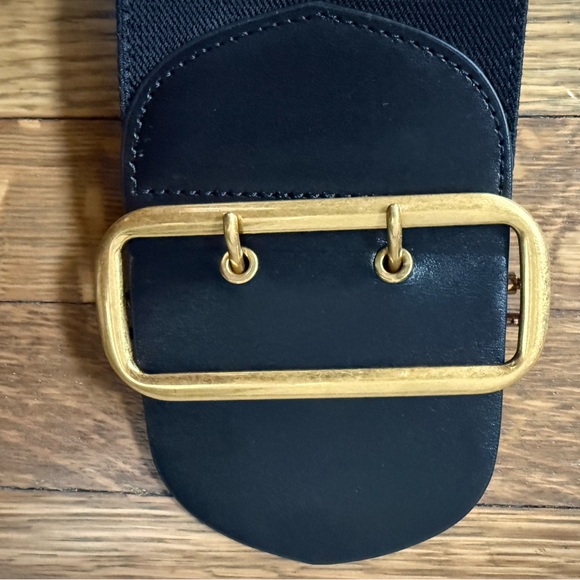 Christian Dior Black and Gold Saddle Belt main image 2